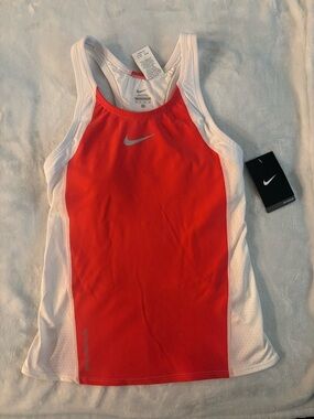 Nike Women’s Red & White Racerback Swim Tank Top